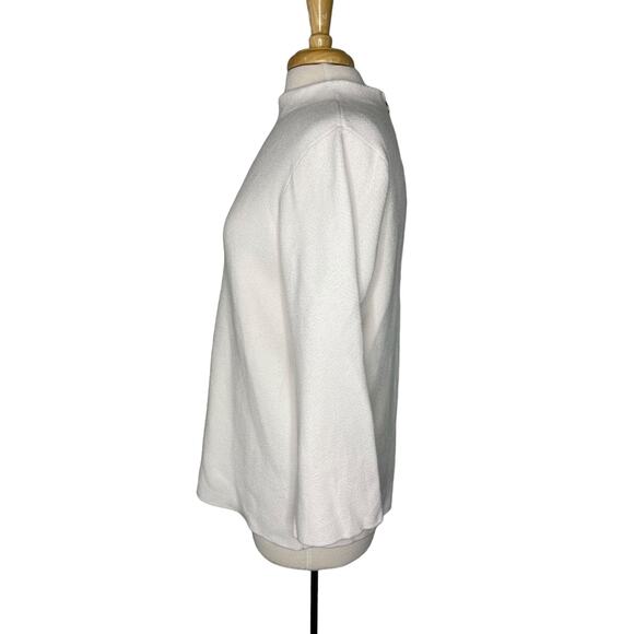 CHICOS Pale Pink Mock Neck Exposed Zipper Chevron Textured Sweater Size Large 2 - Picture 2 of 11